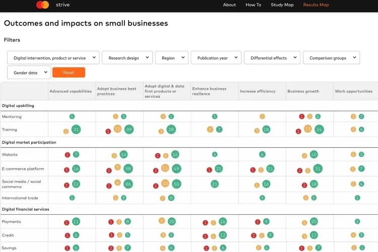 Introducing the Mastercard Strive Small Business Evidence Map
